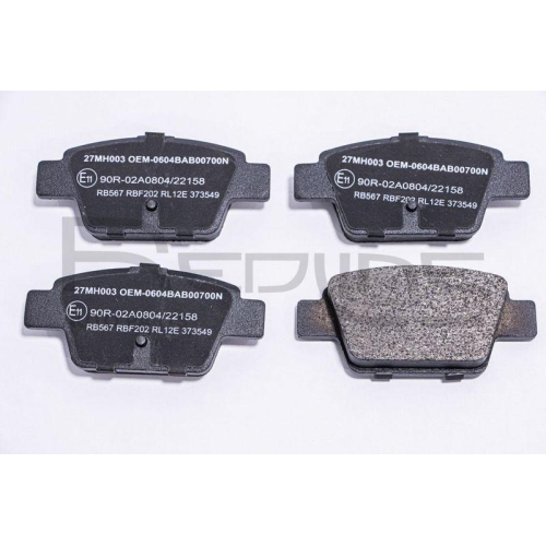 Bremsbelagsatz Scheibenbremse Red-line 27MH003 f&uuml;r Mahindra Hinterachse