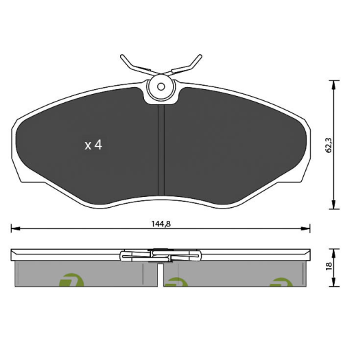 Bremsbelagsatz Scheibenbremse 7 Seven Parts SVP21880 f&uuml;r Citro&euml;n Nissan Opel