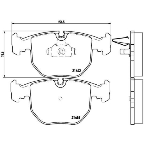 Bremsbelagsatz Scheibenbremse Brembo P06021 Prime Line f&uuml;r Bmw Vorderachse