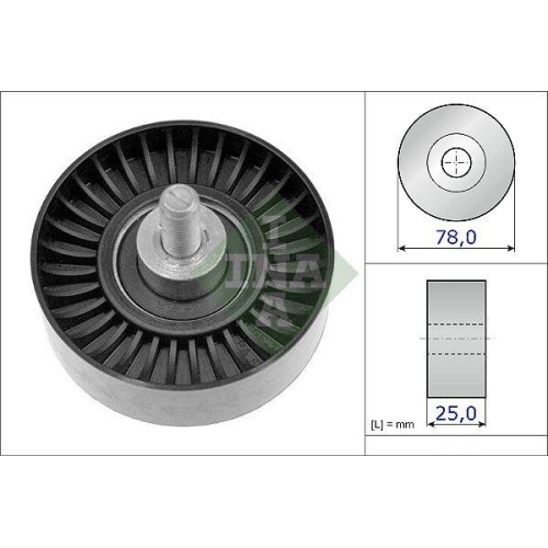 Umlenk /führungsrolle Keilrippenriemen Schaeffler Ina 532 0705 10 für Citroën