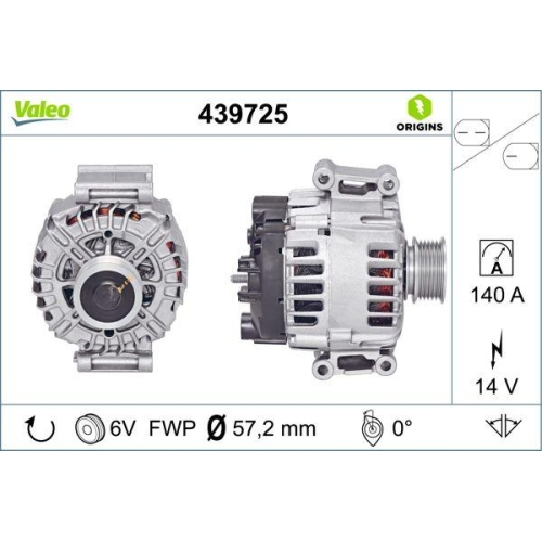 Alternator Valeo 439725 Valeo Origins New Oe Technology for Audi VW