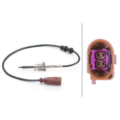 Sensor Abgastemperatur Hella 6PT 014 494-061 für VW Nach Rußpartikelfilter