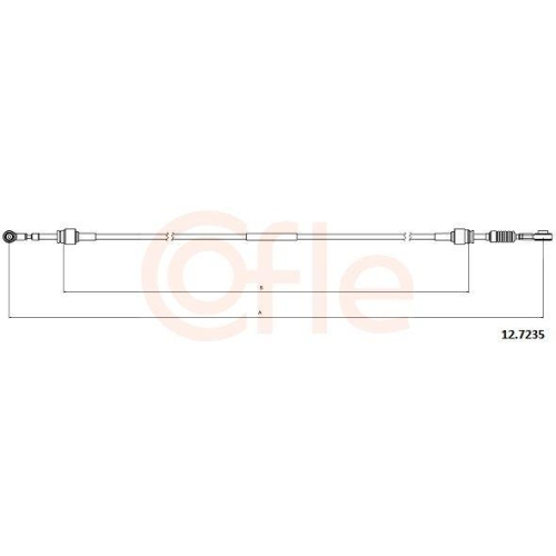 Seilzug Schaltgetriebe Cofle 12.7235 f&uuml;r Fiat