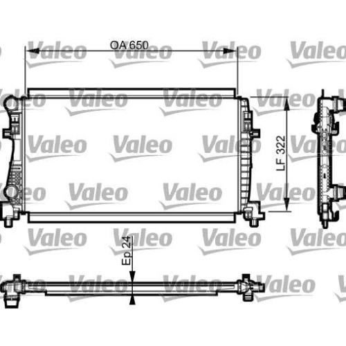 K&uuml;hler Motork&uuml;hlung Valeo 735557 f&uuml;r Audi Seat Skoda VW