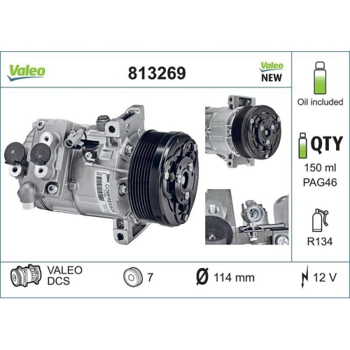 Kompressor Klimaanlage Valeo 813269 Valeo Origins - New O.e. Technologie f&uuml;r