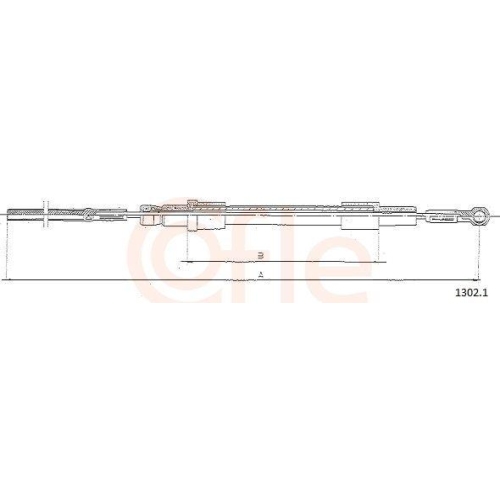 Seilzug Kupplungsbetätigung Cofle 1302.1 für Fiat