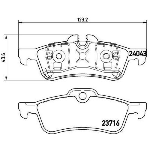Bremsbelagsatz Scheibenbremse Brembo P06032 Prime Line f&uuml;r Bmw Mini Hinterachse