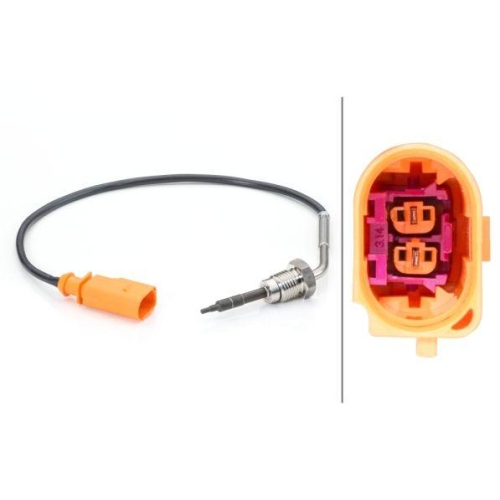 Sensor Abgastemperatur Hella 6PT 014 494-181 für Audi VW Hitachi Nach Agr-kühler