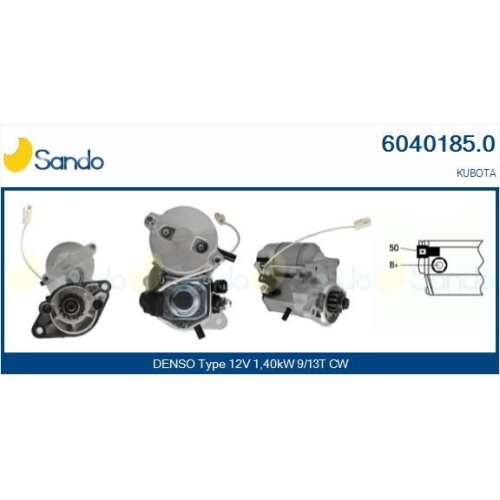 Starter Sando 6040185.0 f&uuml;r Kubota