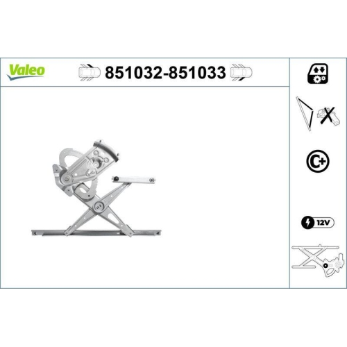 Fensterheber Valeo 851032 f&uuml;r Renault Vorne Links