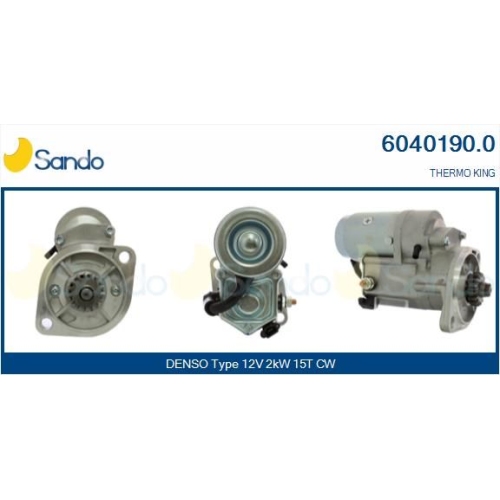 Starter Sando 6040190.0 for Yanmar