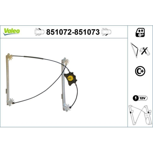 Fensterheber Valeo 851072 f&uuml;r Audi Vorne Links