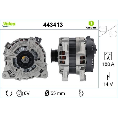 Generator Valeo 443413 Valeo Origins New Oe Technologie f&uuml;r Jaguar Land Rover