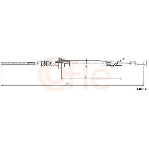 Seilzug Kupplungsbet&auml;tigung Cofle 1402.4 f&uuml;r Fiat