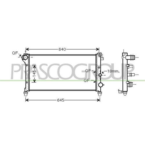 K&uuml;hler Motork&uuml;hlung Prasco FT122R002 Aq f&uuml;r Fiat F&uuml;r Fahrzeuge Mit Klimaanlage