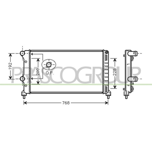 Radiator Engine Cooling Prasco FT908R001 Prascoselection for Fiat