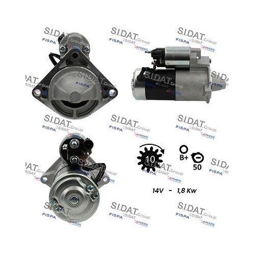 Starter Sidat S12MH0827A2 f&uuml;r Alfa Romeo Fiat Lancia Mitsubishi
