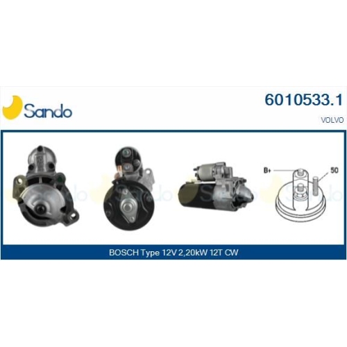 Starter Sando 6010533.1 für Volvo
