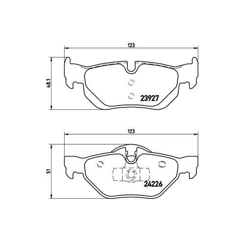Bremsbelagsatz Scheibenbremse Brembo P06038 Prime Line f&uuml;r Bmw Hinterachse