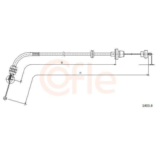 Gaszug Cofle 1403.6 f&uuml;r Fiat