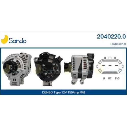 Generator Sando 2040220.0 f&uuml;r Rover Land Rover