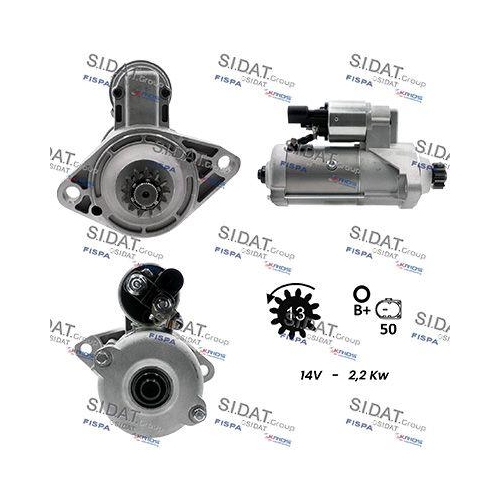 Starter Sidat S12VA0145A2 f&uuml;r Audi Seat Skoda VW Vag
