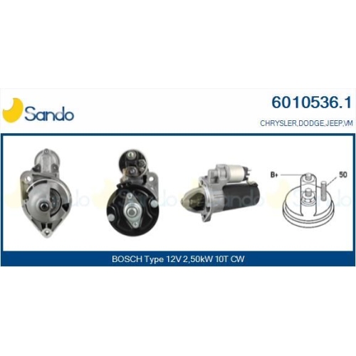Starter Sando 6010536.1 für Chrysler VM