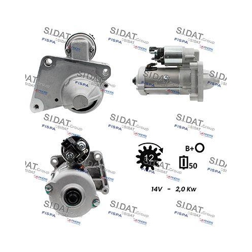Starter Sidat S12VA0961A2 f&uuml;r Citro&euml;n Opel Peugeot Vauxhall Citro&euml;n/peugeot