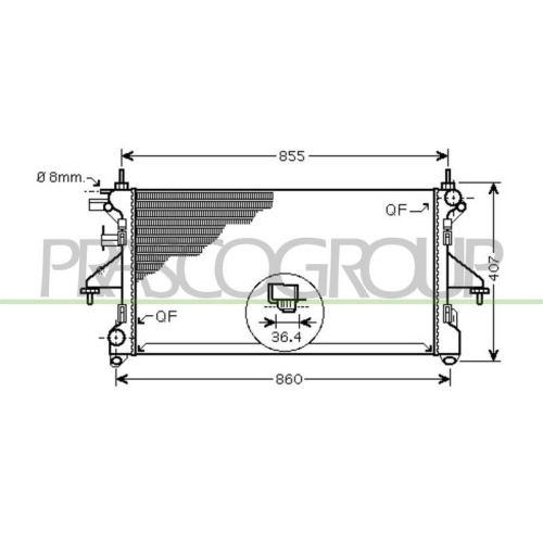 K&uuml;hler Motork&uuml;hlung Prasco FT930R006 Prascoselection f&uuml;r Citro&euml;n Fiat Peugeot