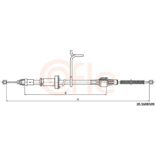 Seilzug Feststellbremse Cofle 20.160B509 für Chrysler Hinten Rechts