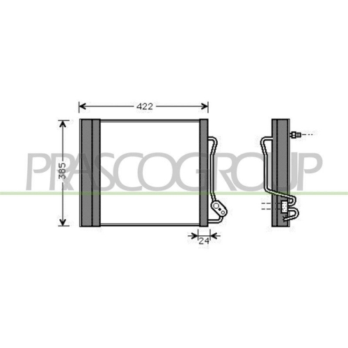 Kondensator Klimaanlage Prasco ME302C001 Aq für Mercedes Benz Smart