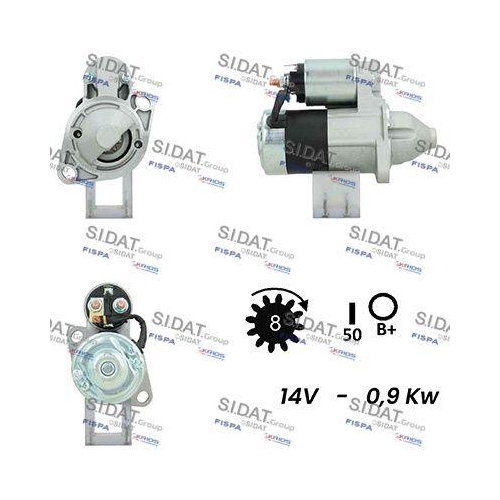 Starter Sidat S12MH0555A2 f&uuml;r Mitsubishi