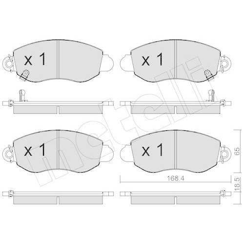 Bremsbelagsatz Scheibenbremse Metelli 22-0320-0 f&uuml;r Ford Vorderachse