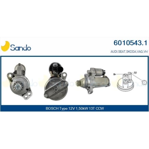 Starter Sando 6010543.1 für Vag Für Fahrzeuge Mit Start-stopp-funktion