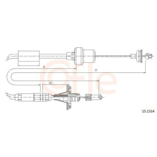 Seilzug Kupplungsbetätigung Cofle 15.1314 für Rover