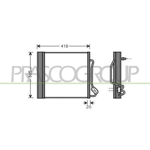 Kondensator Klimaanlage Prasco ME303C002 Prascoselection f&uuml;r Mercedes Benz Smart