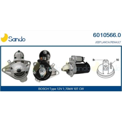 Starter Sando 6010566.0 f&uuml;r Chrysler Fiat Jeep