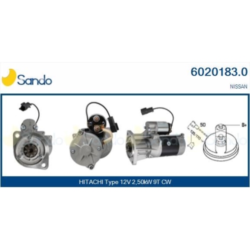 Starter Sando 6020183.0 f&uuml;r Nissan Hitachi