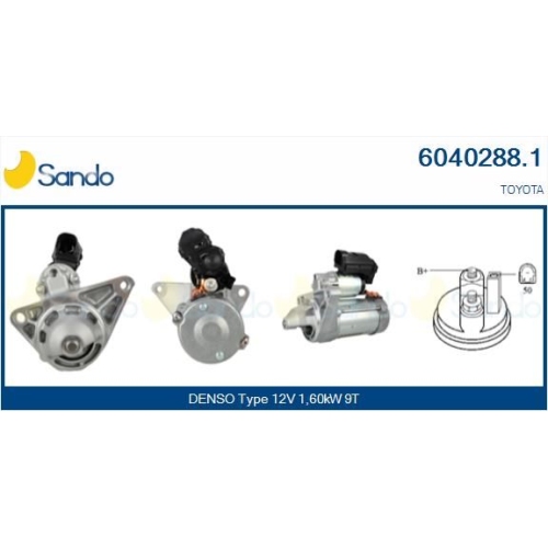 Starter Sando 6040288.1 f&uuml;r Toyota
