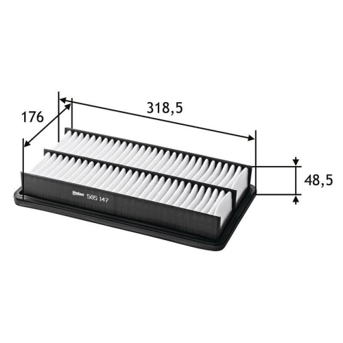 Luftfilter Valeo 585147 f&uuml;r Mazda Amc
