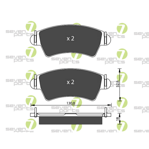Bremsbelagsatz Scheibenbremse 7 Seven Parts SVP22141 für Citroën Opel Peugeot