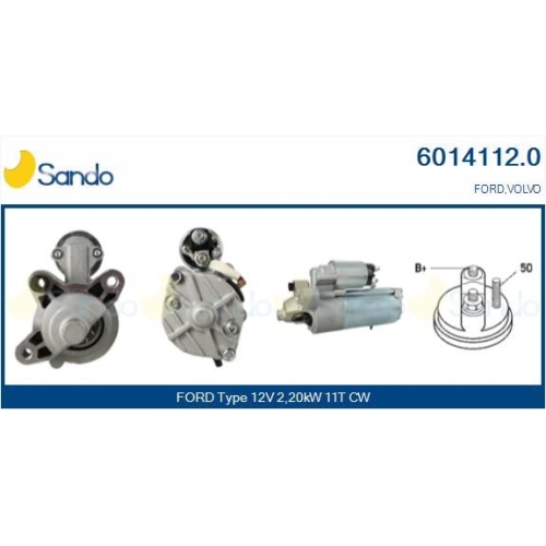 Starter Sando 6014112.0 f&uuml;r Ford Volvo