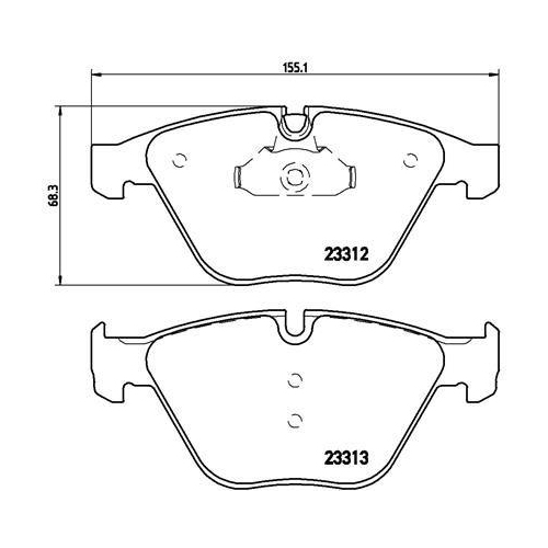 Bremsbelagsatz Scheibenbremse Brembo P06054 Prime Line f&uuml;r Bmw Vorderachse