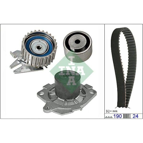 Wasserpumpe + Zahnriemensatz Schaeffler Ina 530 0620 30 f&uuml;r Alfa Romeo Fiat