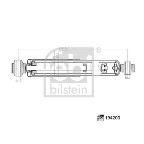 Sto&szlig;d&auml;mpfer Febi Bilstein 194200 f&uuml;r Nissan Opel Renault Vauxhall