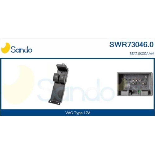 Schalter Fensterheber Sando SWR73046.0 für Vag Fahrerseitig