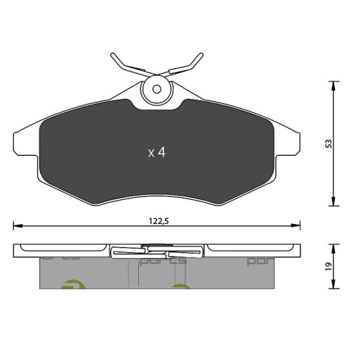 Bremsbelagsatz Scheibenbremse 7 Seven Parts SVP22160 f&uuml;r Citro&euml;n Opel Peugeot