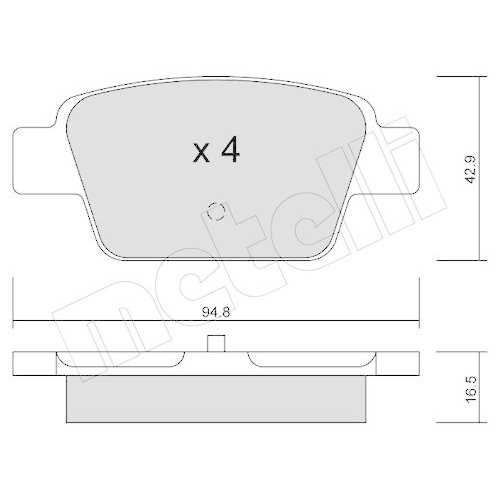 Bremsbelagsatz Scheibenbremse Metelli 22-0323-0 f&uuml;r Alfa Romeo Fiat Lancia