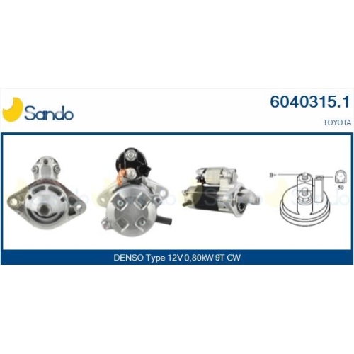 Starter Sando 6040315.1 f&uuml;r Toyota