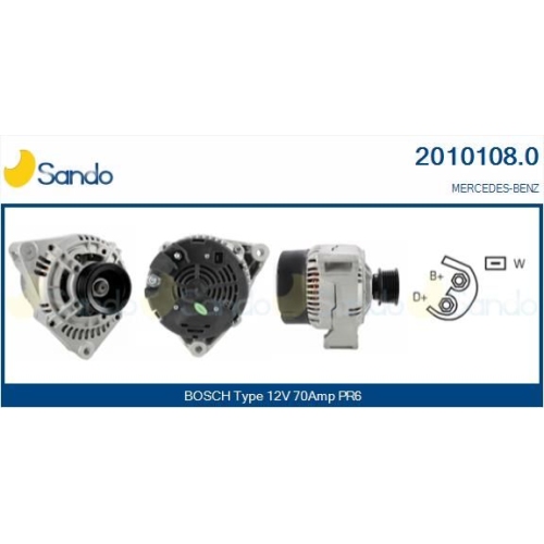 Generator Sando 2010108.0 f&uuml;r Mercedes Benz Mercedes Benz Mercedes Benz